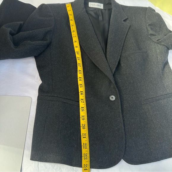 Evan Picone Vintage USA Union made Charcoal wool 80% Blazer EUC - Picture 6 of 9